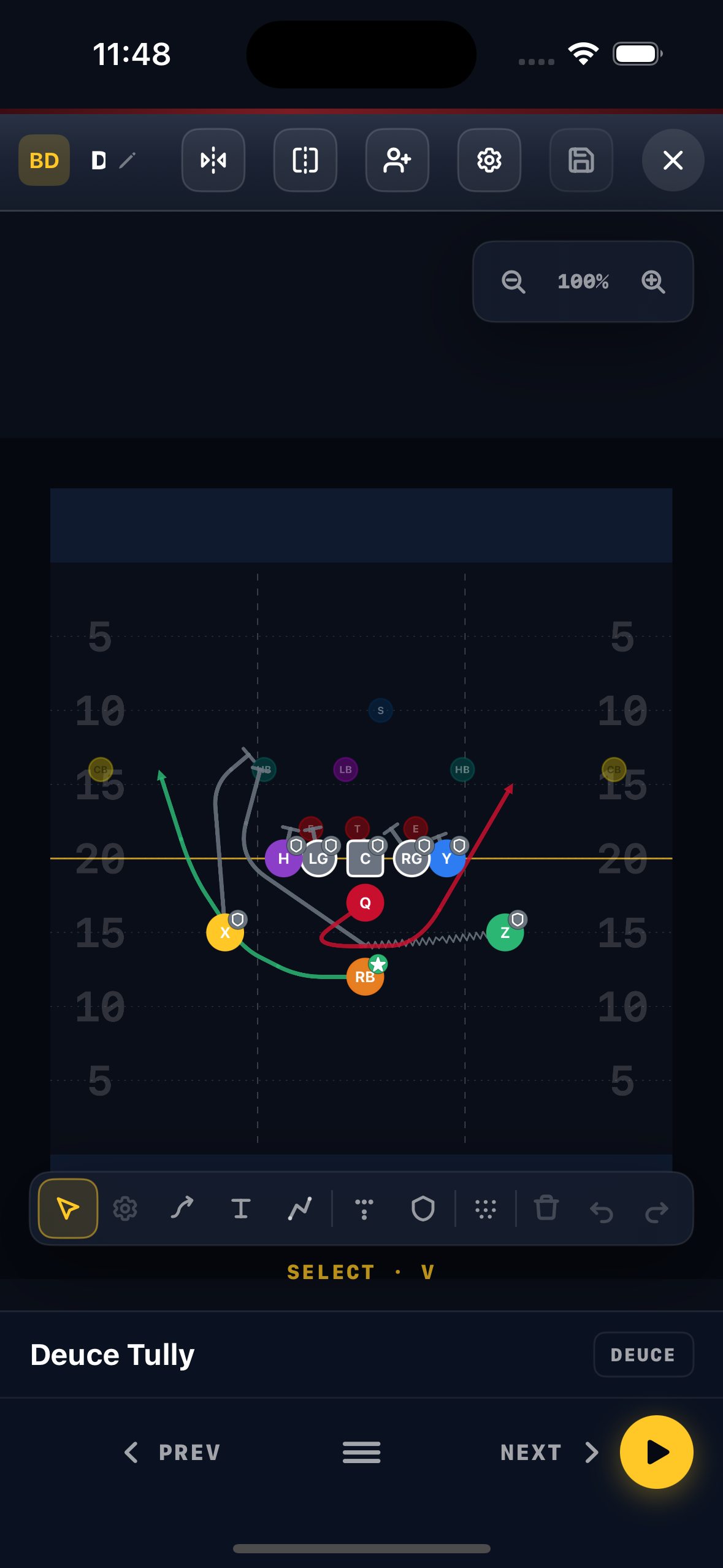 OnChalk play editor on iPhone