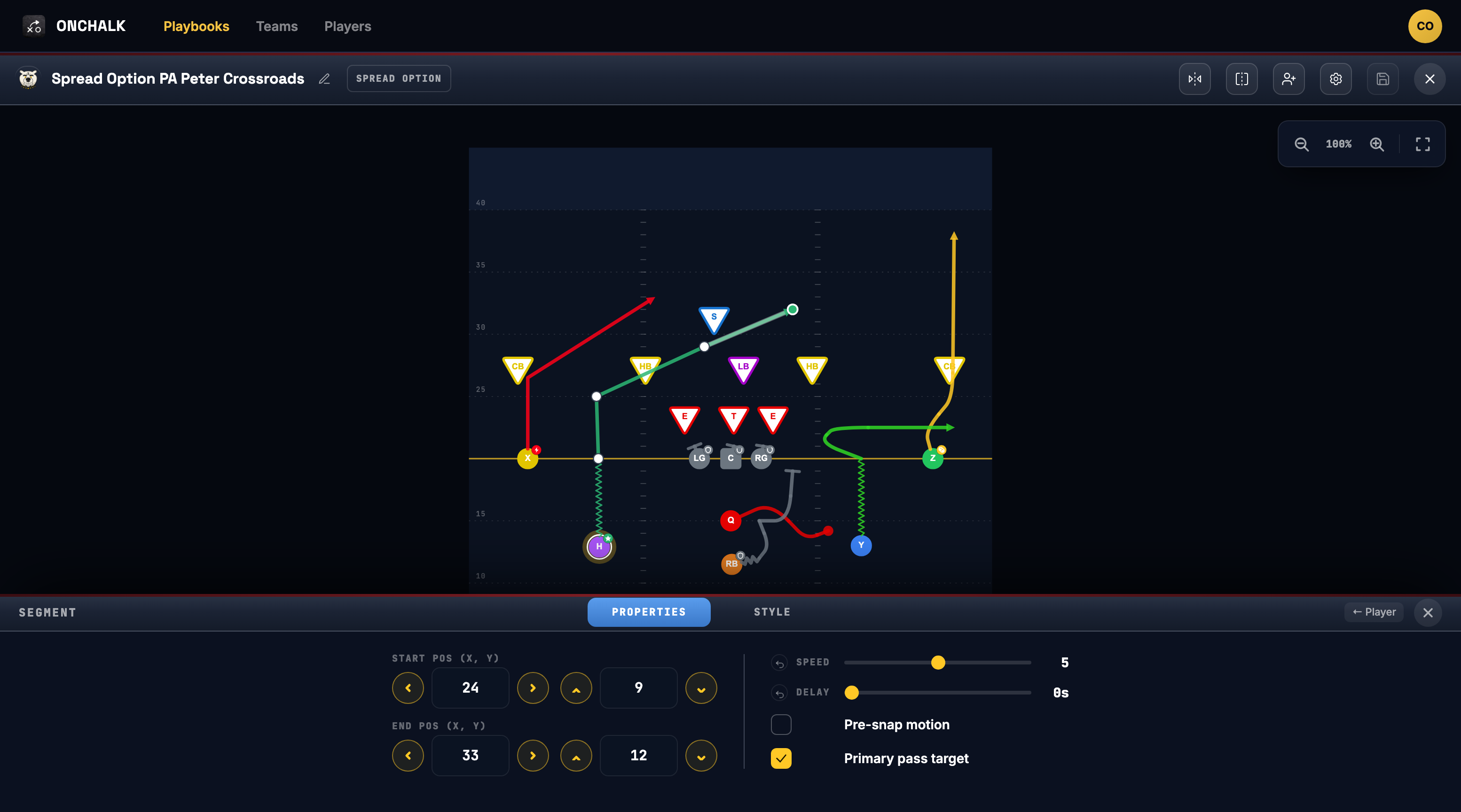 Animating the Primary Pass Route — OnChalk coach web app